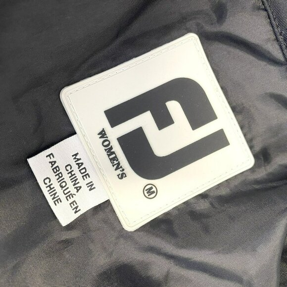 Footjoy FJ Jacket Womens Medium Black Zip Up Pockets Long Sleeve Quilted Golf - Picture 8 of 8